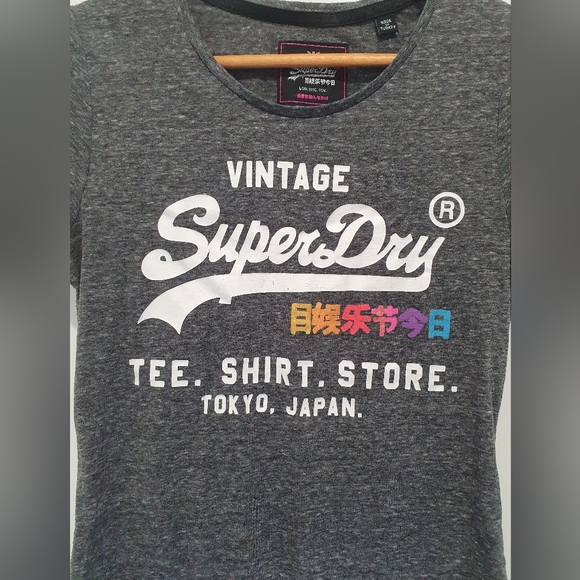 Superdry vintage rainbow logo tshirt size M - grey - Picture 2 of 5